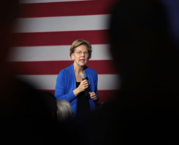 CEDAR RAPIDS, IOWA - DECEMBER 21: Democratic presidential candidate Sen. Elizabeth Warren (D-MA) speaks to guests during a campaign stop at the CSPS cultural center on December 21, 2019 in Cedar Rapids, Iowa. The 2020 Iowa Democratic caucuses will take place on February 3, 2020, making it the first nominating contest for the Democratic Party in choosing their presidential candidate to face Donald Trump in the 2020 election. (Photo by Scott Olson/Getty Images)