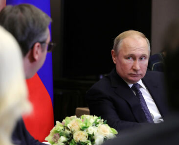 Russian President Vladimir Putin attends a meeting with his Serbian counterpart Aleksandar Vucic in Sochi, Russia December 4, 2019. Sputnik/Mikhail Klimentyev/Kremlin via REUTERS ATTENTION EDITORS - THIS IMAGE WAS PROVIDED BY A THIRD PARTY.