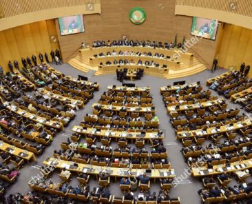 Mandatory Credit: Photo by Uncredited/AP/Shutterstock (10552187a)
Delegates attend the opening session of the 33rd African Union (AU) Summit at the AU headquarters in Addis Ababa, Ethiopia. Topics on the table for discussion included the situations in Libya and Sudan, as well as President Donald Trump's Middle East initiative
African Union Summit, Addis Ababa, Ethiopia - 09 Feb 2020