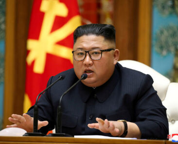 FILE PHOTO: North Korean leader Kim Jong Un speaks as he takes part in a meeting of the Political Bureau of the Central Committee of the Workers' Party of Korea (WPK) in this image released by North Korea's Korean Central News Agency (KCNA) on April 11, 2020. KCNA/via REUTERS/File Photo ATTENTION EDITORS - THIS IMAGE WAS PROVIDED BY A THIRD PARTY. REUTERS IS UNABLE TO INDEPENDENTLY VERIFY THIS IMAGE. NO THIRD PARTY SALES. SOUTH KOREA OUT.