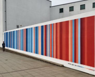 The Climate Stripes for Jersey