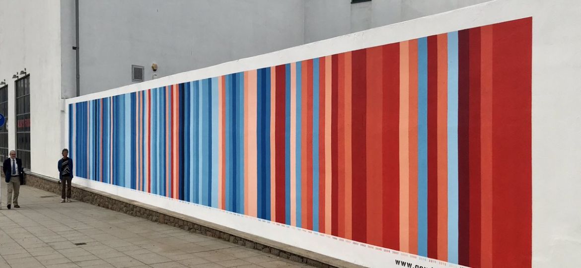 The Climate Stripes for Jersey