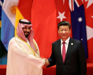 FILE PHOTO: Chinese President Xi Jinping shakes hands with Saudi Arabia's Deputy Crown Prince Mohammed bin Salman during the G20 Summit in Hangzhou, Zhejiang province, China September 4, 2016. REUTERS/Damir Sagolj/File Photo