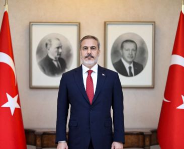 ANKARA, TURKIYE - JUNE 05: Turkiye's newly appointed Foreign Minister Hakan Fidan takes charge of the ministry from his predecessor Mevlut Cavusoglu in Ankara, Turkiye on June 05, 2023. Murat Gok / Anadolu Agency (Photo by Murat Gok / ANADOLU AGENCY / Anadolu Agency via AFP)