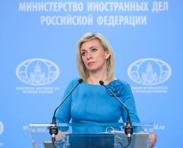 MOSCOW, RUSSIA  JUNE 3, 2022: The Spokeswoman of Russia's Ministry of Foreign Affairs, Maria Zakharova, gives a press briefing on foreign policy issues. Russian Foreign Ministry Press Service/TASS Ðîññèÿ. Ìîñêâà. Îôèöèàëüíûé ïðåäñòàâèòåëü ÌÈÄ Ðîññèè Ìàðèÿ Çàõàðîâà âî âðåìÿ áðèôèíãà ïî òåêóùèì âîïðîñàì âíåøíåé ïîëèòèêè. Ïðåññ-ñëóæáà ÌÈÄ ÐÔ/ÒÀÑÑ