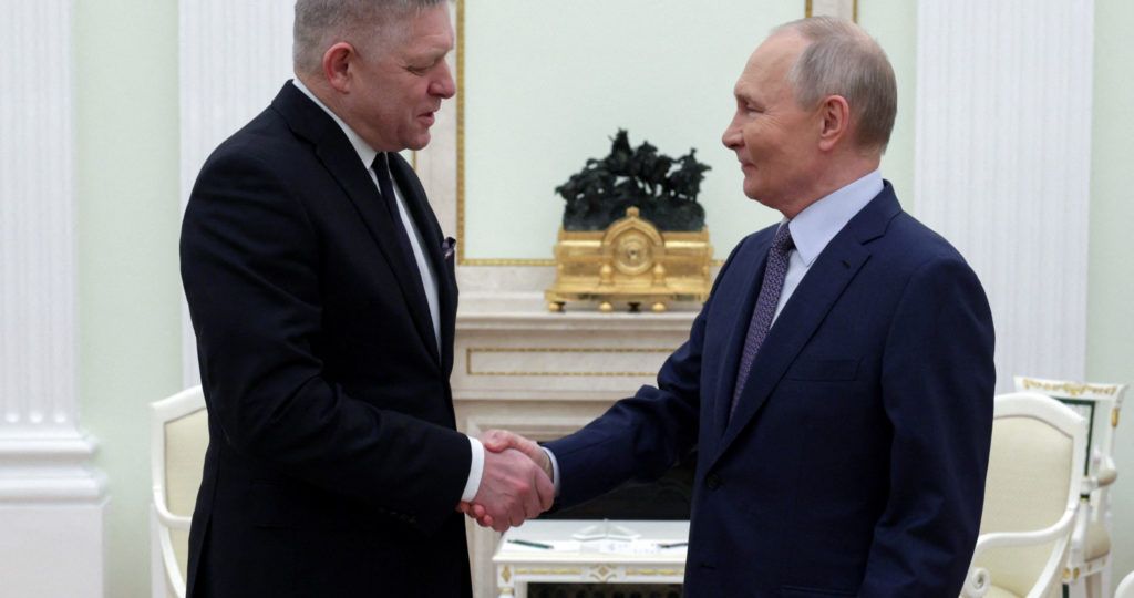 Russian President Putin meets Slovak Prime Minister Fico in Moscow