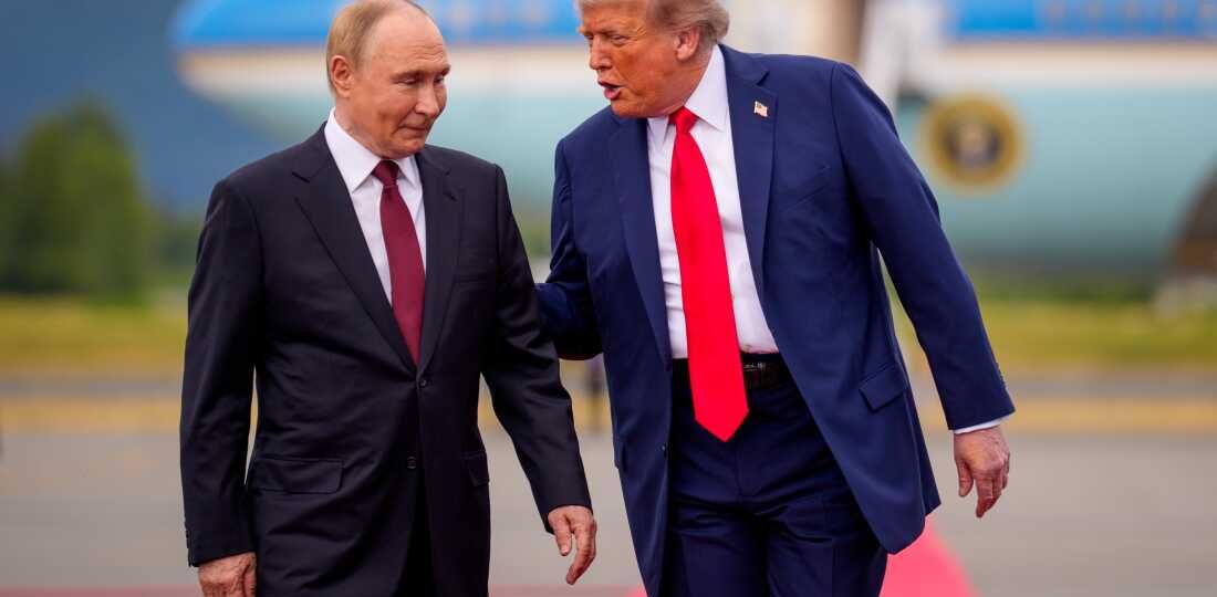 U.S. President Trump And Russian  President Putin Meet On War In Ukraine At U.S. Air Base In Alaska