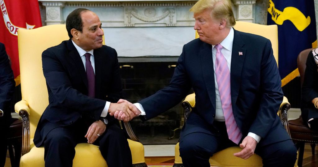 Trump meets Egyptian President Abdel Fattah al-Sisi at the White House in Washington